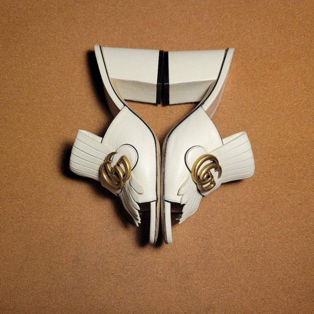 White Gucci Marmont Sandals / Mules (copy)